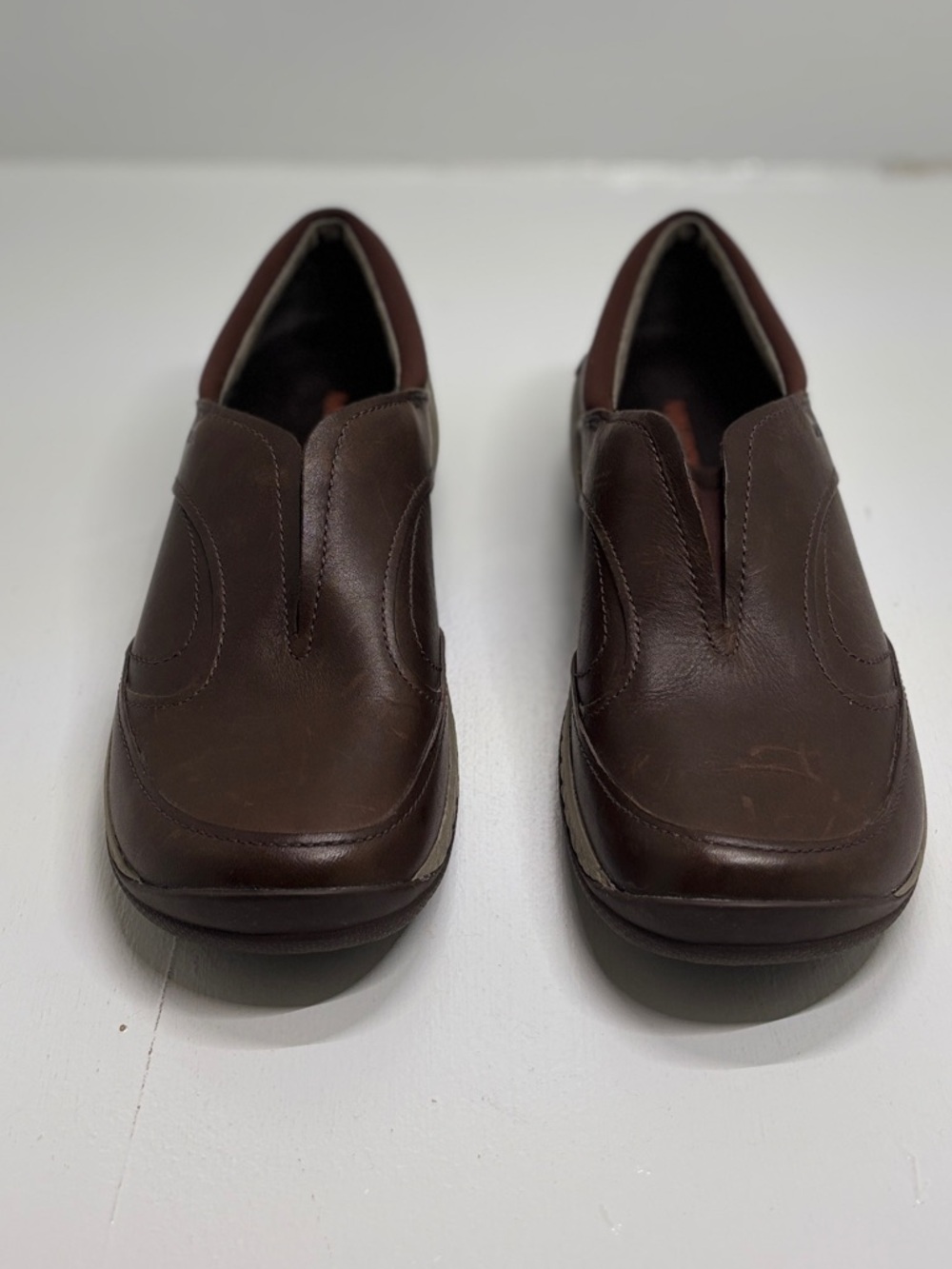 Merrell Women’s Espresso Brown Leather Slip-On Comfort Shoes Air Cushion Size 5 - Picture 8 of 13